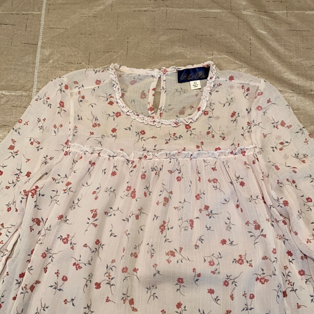 Blue Rain Floral Boutique Blouse